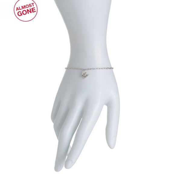 KENDRA SCOTT Silver Silver Crystal Letter W Bracelet - Picture 2 of 2
